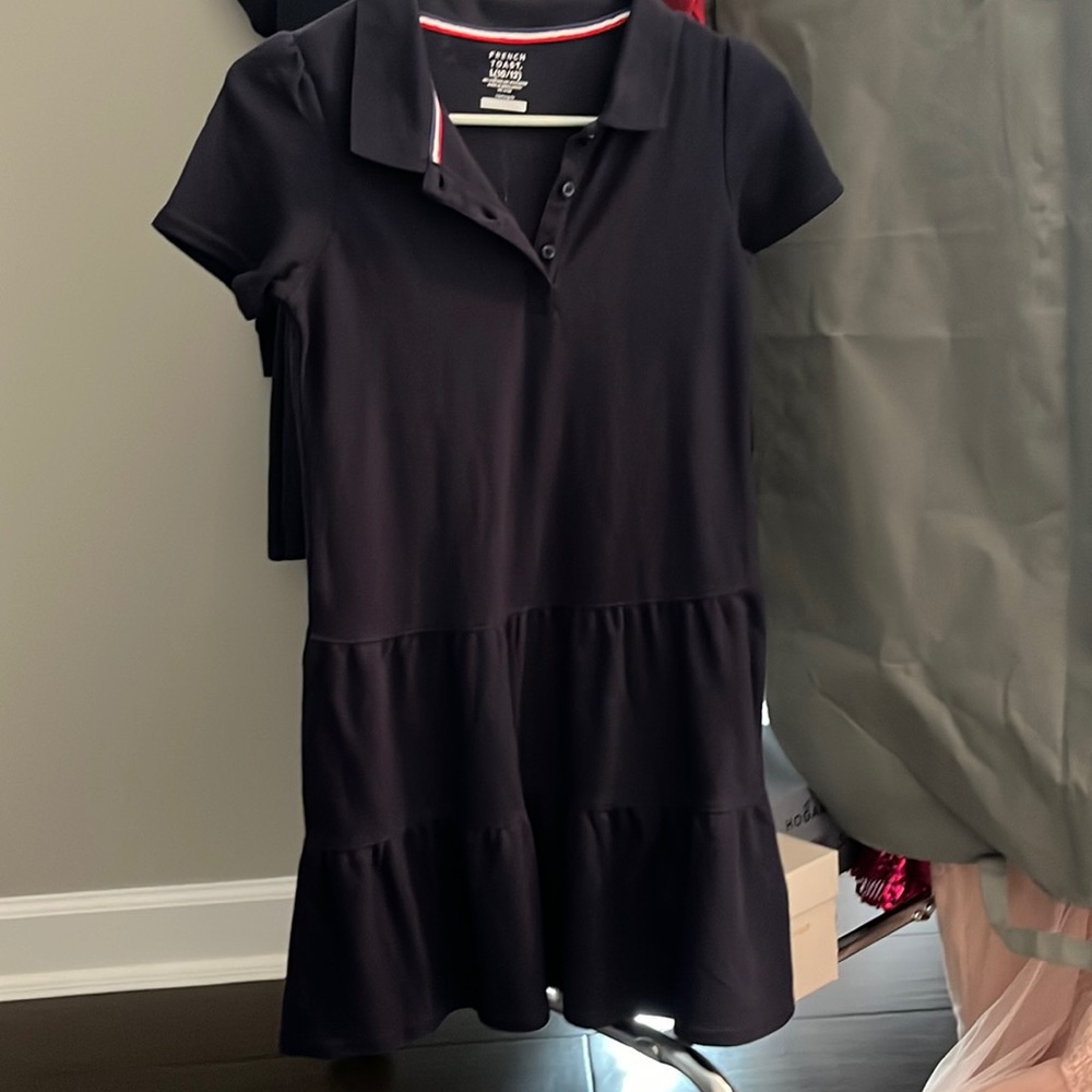 French Toast Navy blue school dress uniform Girl’s L size 10-12, NWT